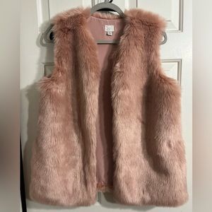 NWOT - A New Day Blush Faux Fur Vest